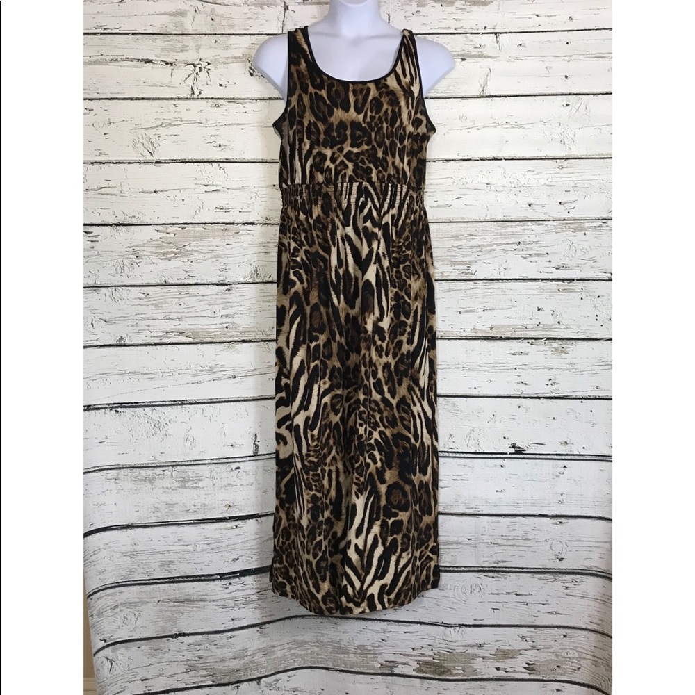 C5 AB Studio Animal Print Maxi Dress XL no wrinkle